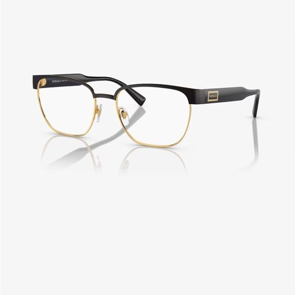 Versace OVE1264 1436 Eyeglasses Matte Black Gold Unisex NWT - Picture 6 of 10